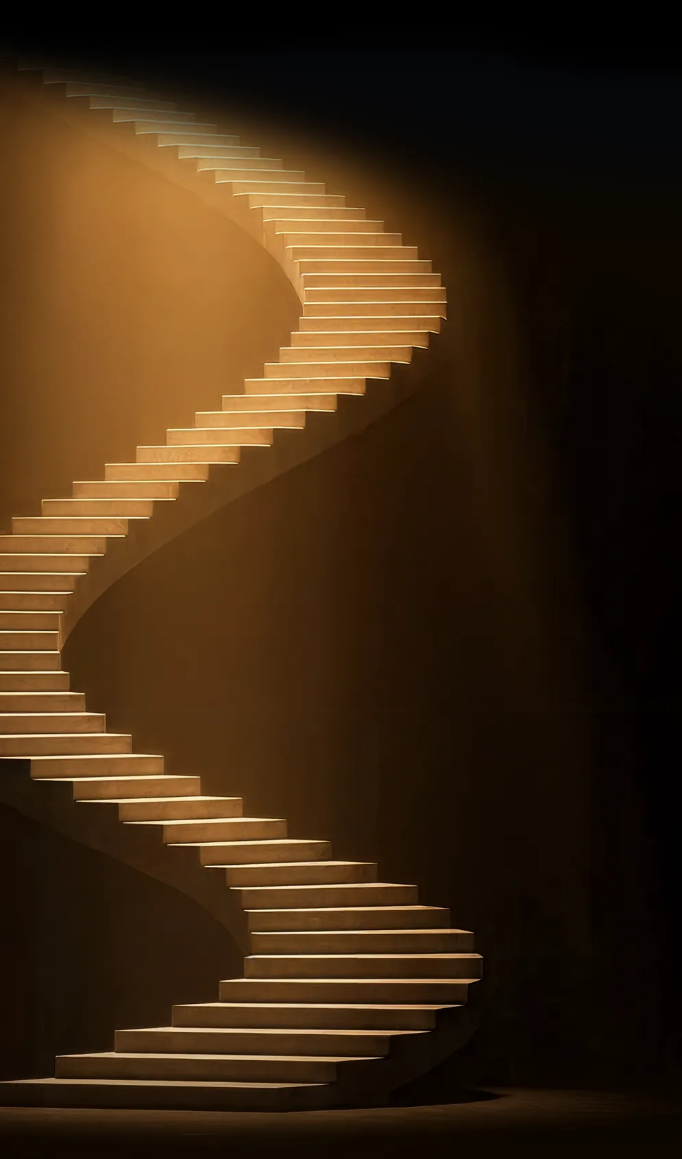 Leuchtende Wendeltreppe